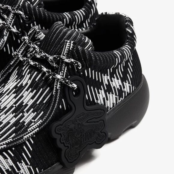 Burberry Creeper Check Woven Lace Up Boots, Black, NWT, Size EU 44 main image 16